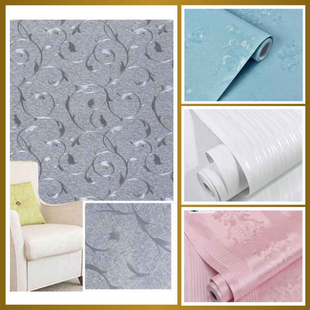 Wallpaper Sticker Dinding Motif Emboss Wallpaper Dinding Embos Ruang Tamu Kamar Tidur Aesthetic