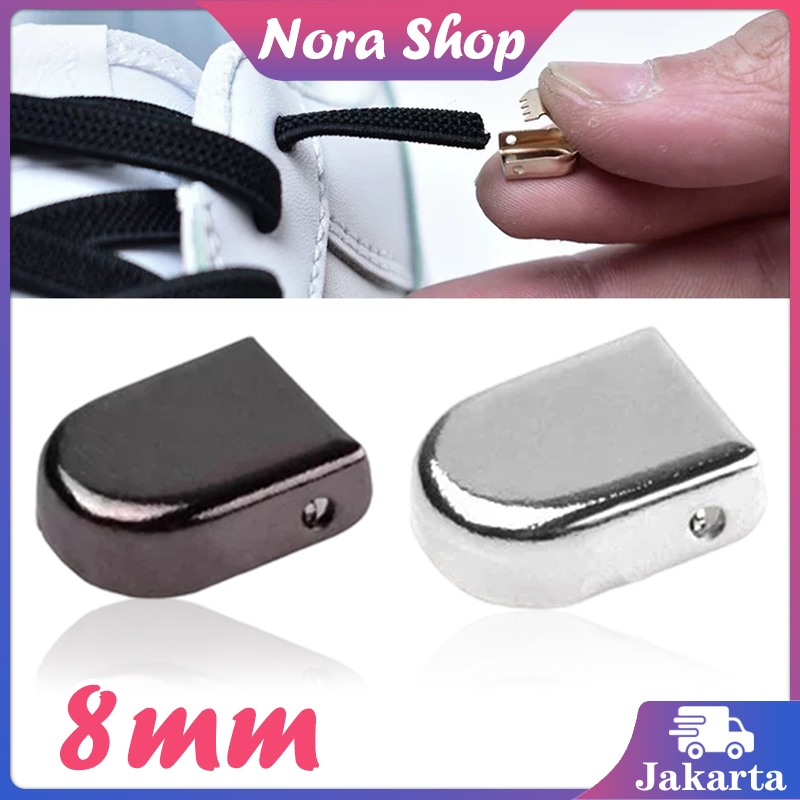 20Pcs End Stopper Penjepit Klip / Ujung Tali Sepatu Shoelaces / Metal Buckle Locks Tali Sepatu
