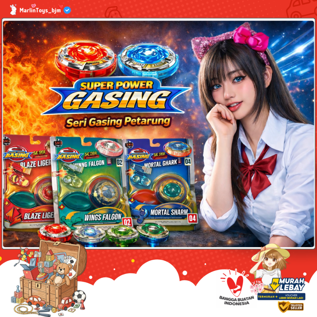 Mainan Gasing Tor Blade Blaze Tiger, Mortal Shark, Rocky Golem, Wings Falcon series Gangsing