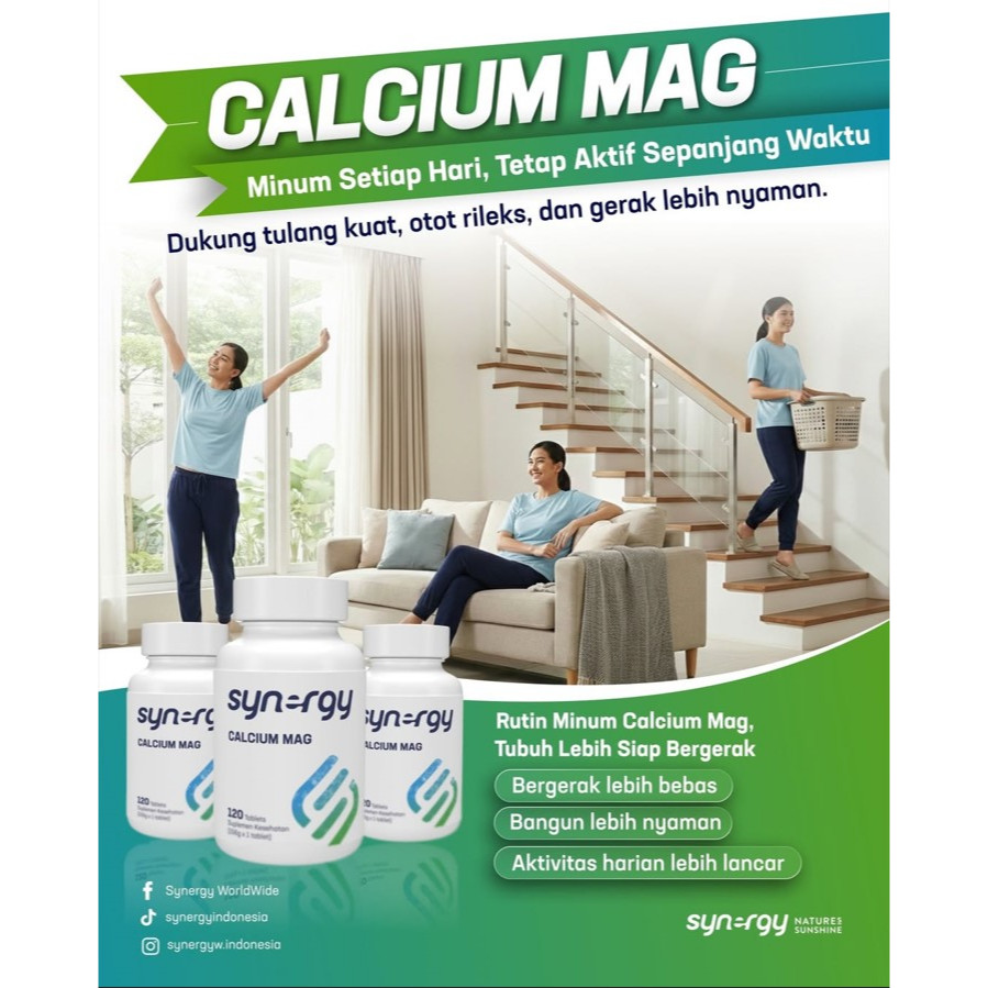 Synergy Calcium Mag Nutrisi Tulang Dan Jantung