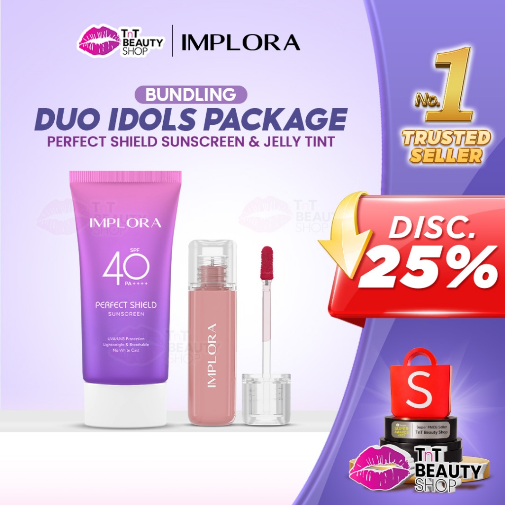 {BUNDLING} Implora Package Duo Idol Sunscreen & Jelly Tint - LipTint | TnT Beauty Shop