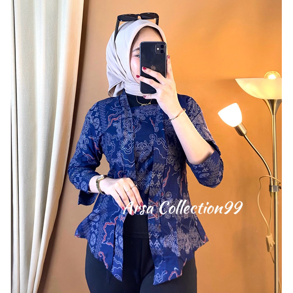 (COD) BLOUSE BATIK KERJA//BLOUSE KONDANGAN//BLOUSE KANCING DEPAN//BATIK WANITA