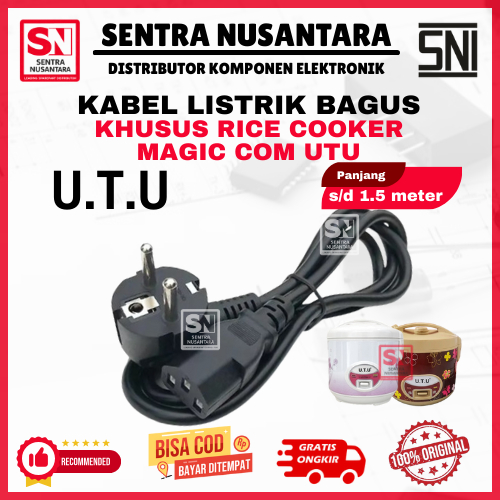 KABEL RICE COOKER MAGICCOM UTU | COK KABEL MAGICCOM UTU | Kabel Listrik Magic Com UTU | KABEL LISTRI