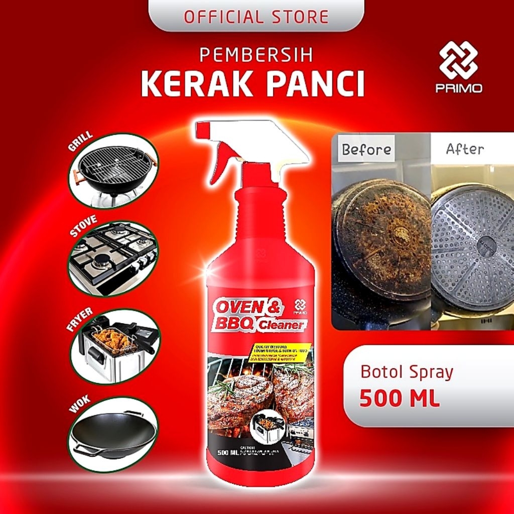 PRIMO Oven & BBQ Cleaner 500 mL pembersih kerak kompor panggangan, panci stain remover cookware clea