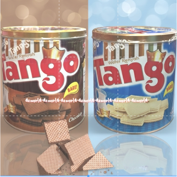 Tango Wafer 300gr Vanilla Coklat Milk Renyah Baru Wafer Susu Vanila Chocolate Tengo Kemasan Kaleng T