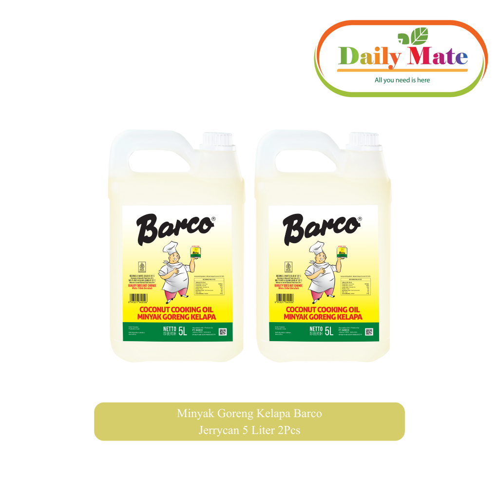 Paket Minyak Goreng Kelapa Jerrycan 5 liter - 2 pcs/Paket Hemat Minyak Kelapa Barco+Totole Kaldu Jam