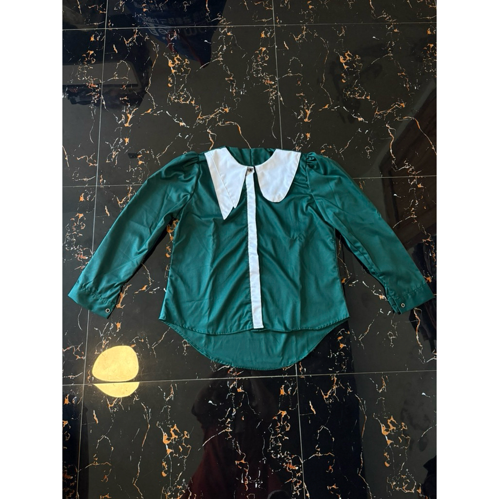 PL ATASAN BERKERAH WANITA HIJAU BOTOL FORMAL LOOKS