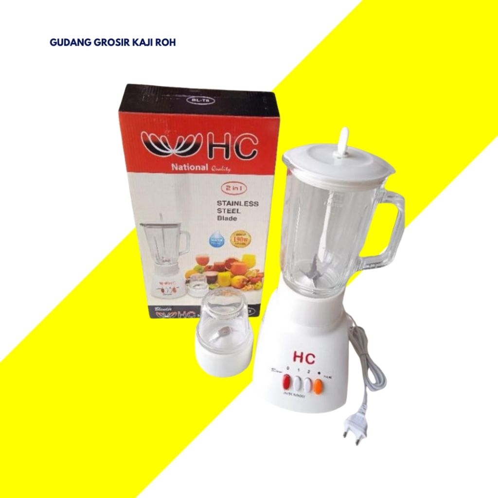 BLENDER NATIONAL HC 6 MATA PISAU 3IN1 GELAS KACA PREMIUM