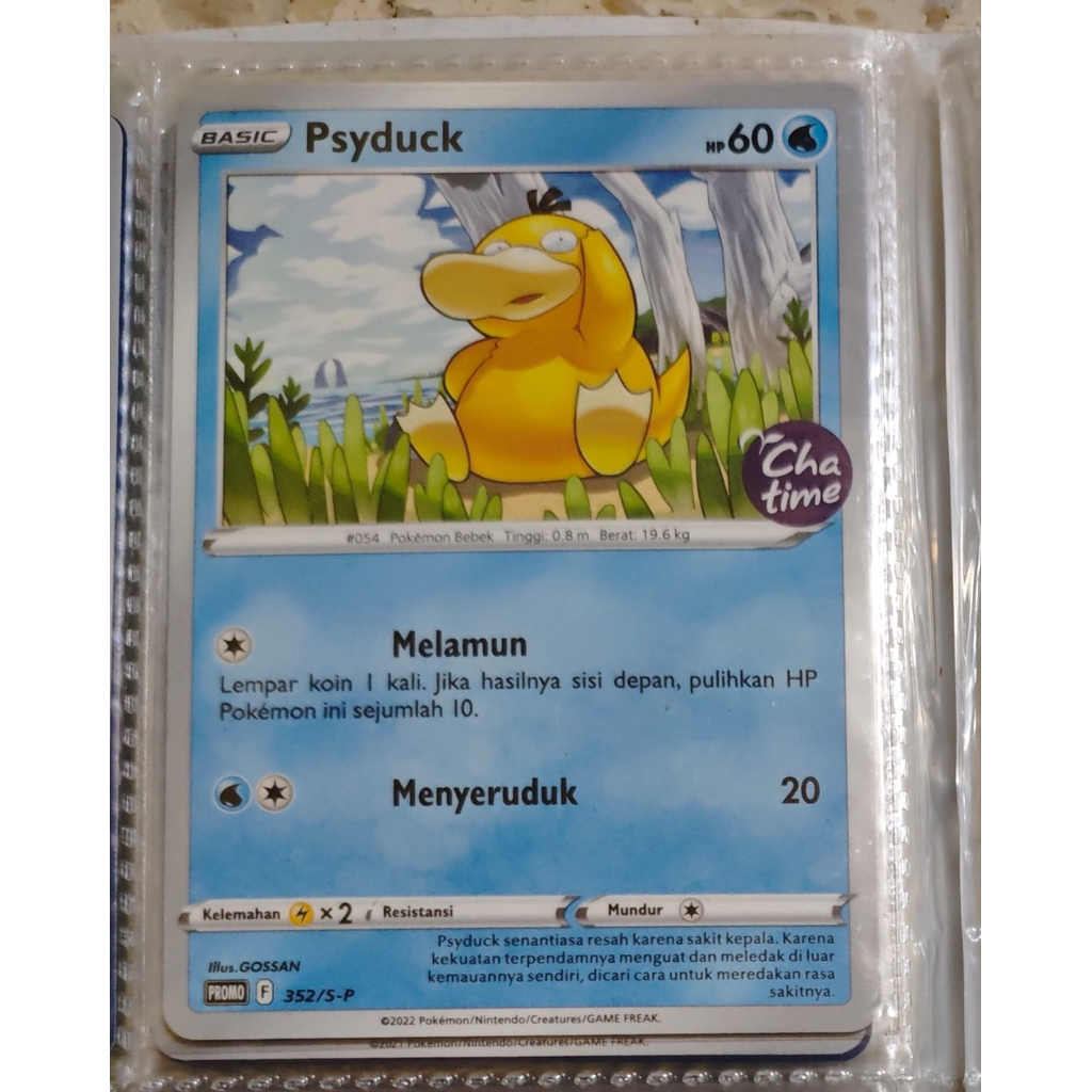 Card/kartu pokemon psyduck promo chatime