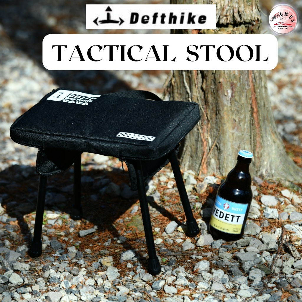 DEFTHIKE Kursi Lipat Outdoor MINI PONY CHAIR / TACTICAL STOOL Premium Quality with  6 Series Alumini