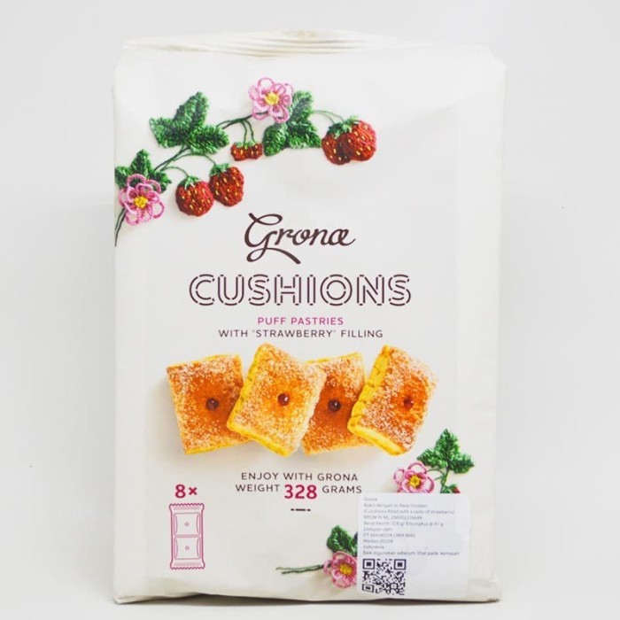 Grona Cushions Puff Pastries with Strawberry Filling Import 328gr