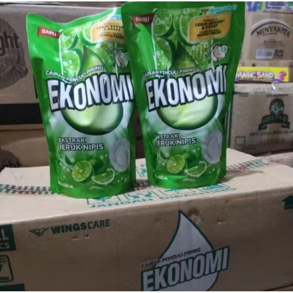 (KARTONAN)EKONOMI SABUN CUCI PIRING KEMASAN POUCH 650ml - GROSIR 1 KARTON/ISI 12 (KHUSUS INSTAN/SAME