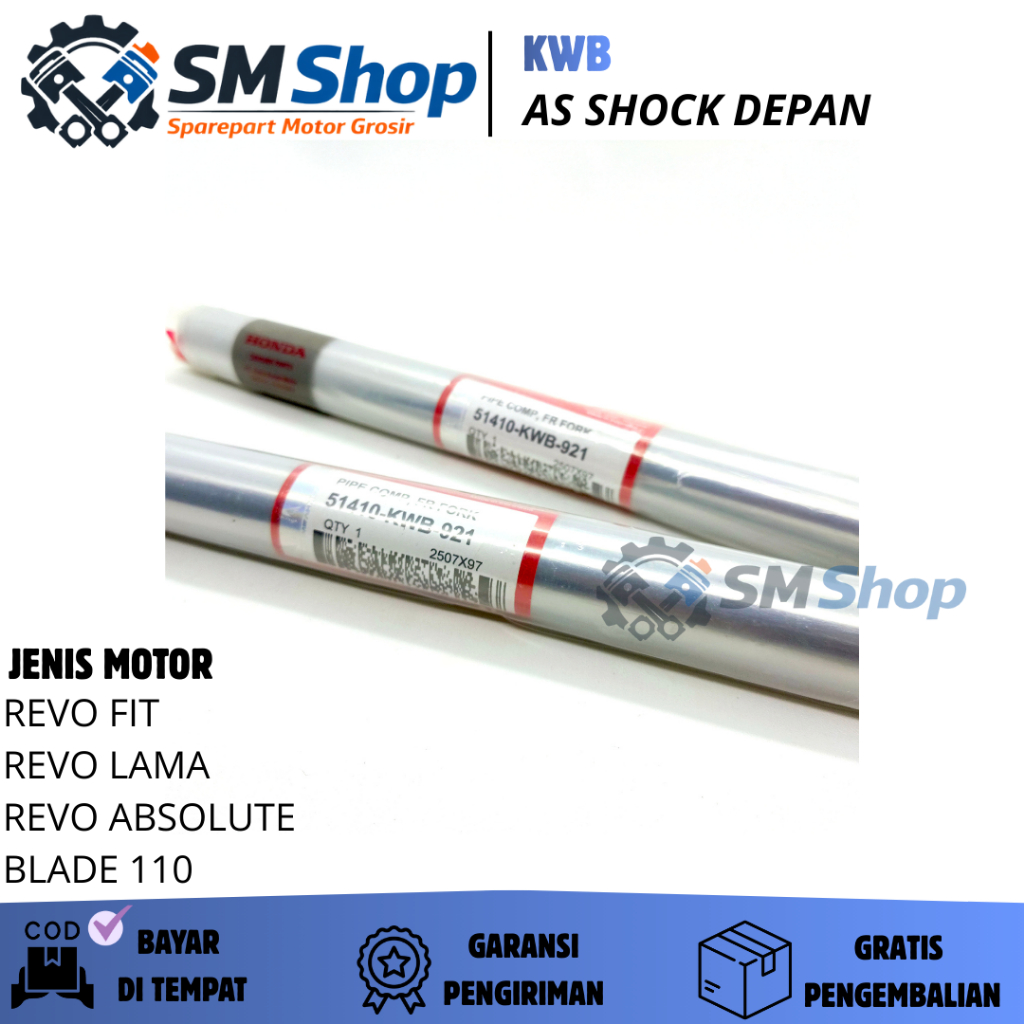 KWB AS SHOCK DEPAN HONDA REVO / BATANG SHOCK DEPAN MOTOR REVO ABS / INNER TUBE SHOCK DEPAN BLADE / S