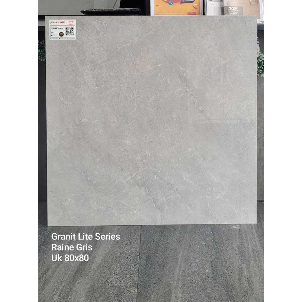 Granit Glossy Sun Power Raine Gris Ukuran 80x80-Granit Glazed Polished-Granit Murah