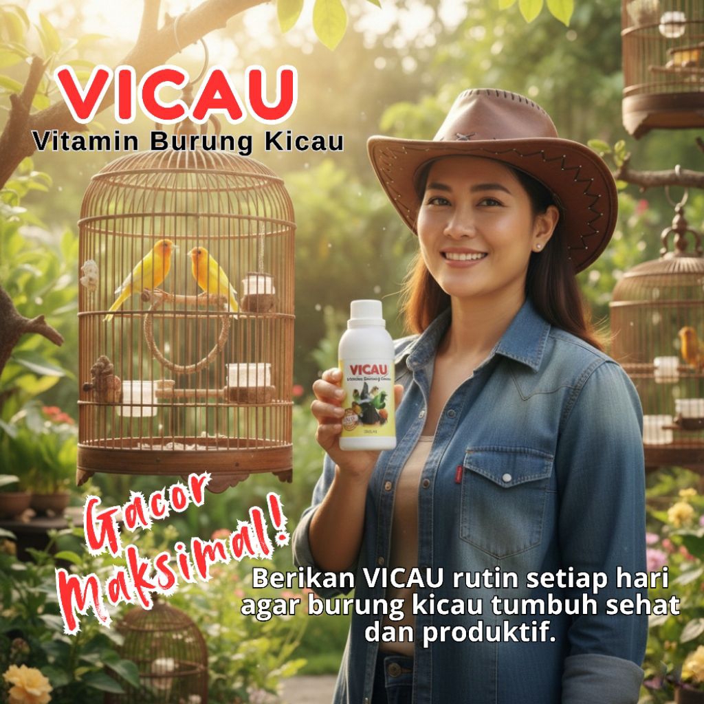 VICAU VITAMIN BURUNG KICAU 250ml / VITAMIN KENARI / VITAMIN ANAKAN BURUNG / NUTRISI BURUNG KICAU