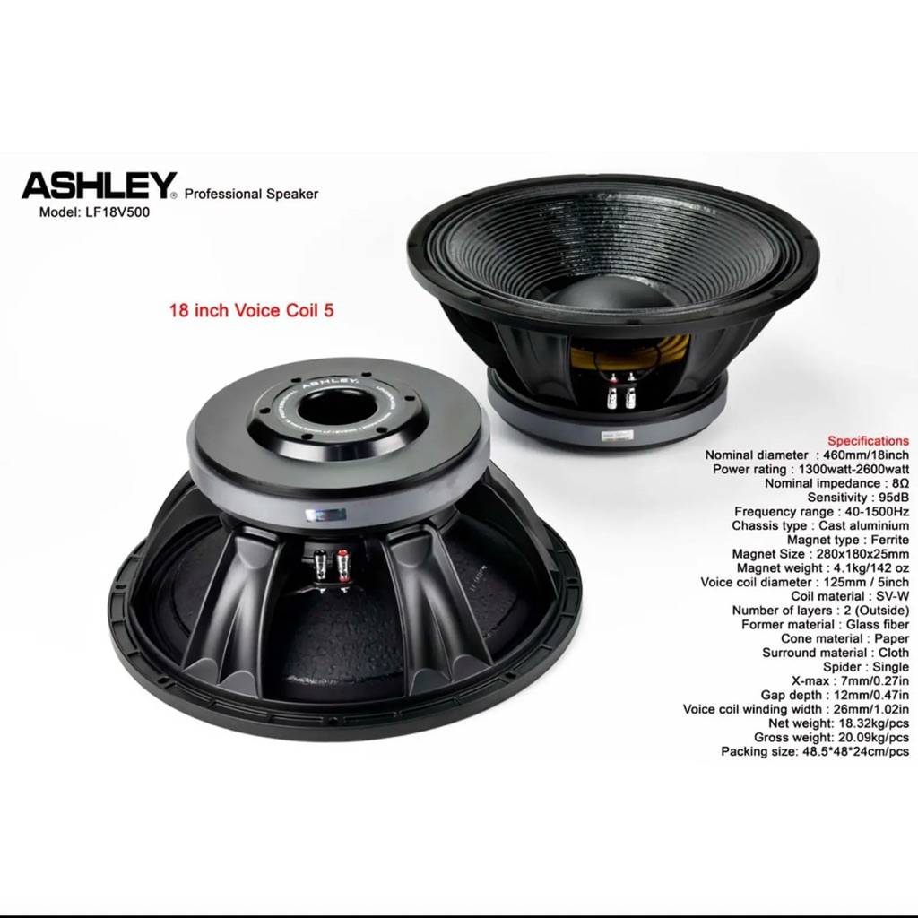 Speaker Ashley 18 inch LF18V500