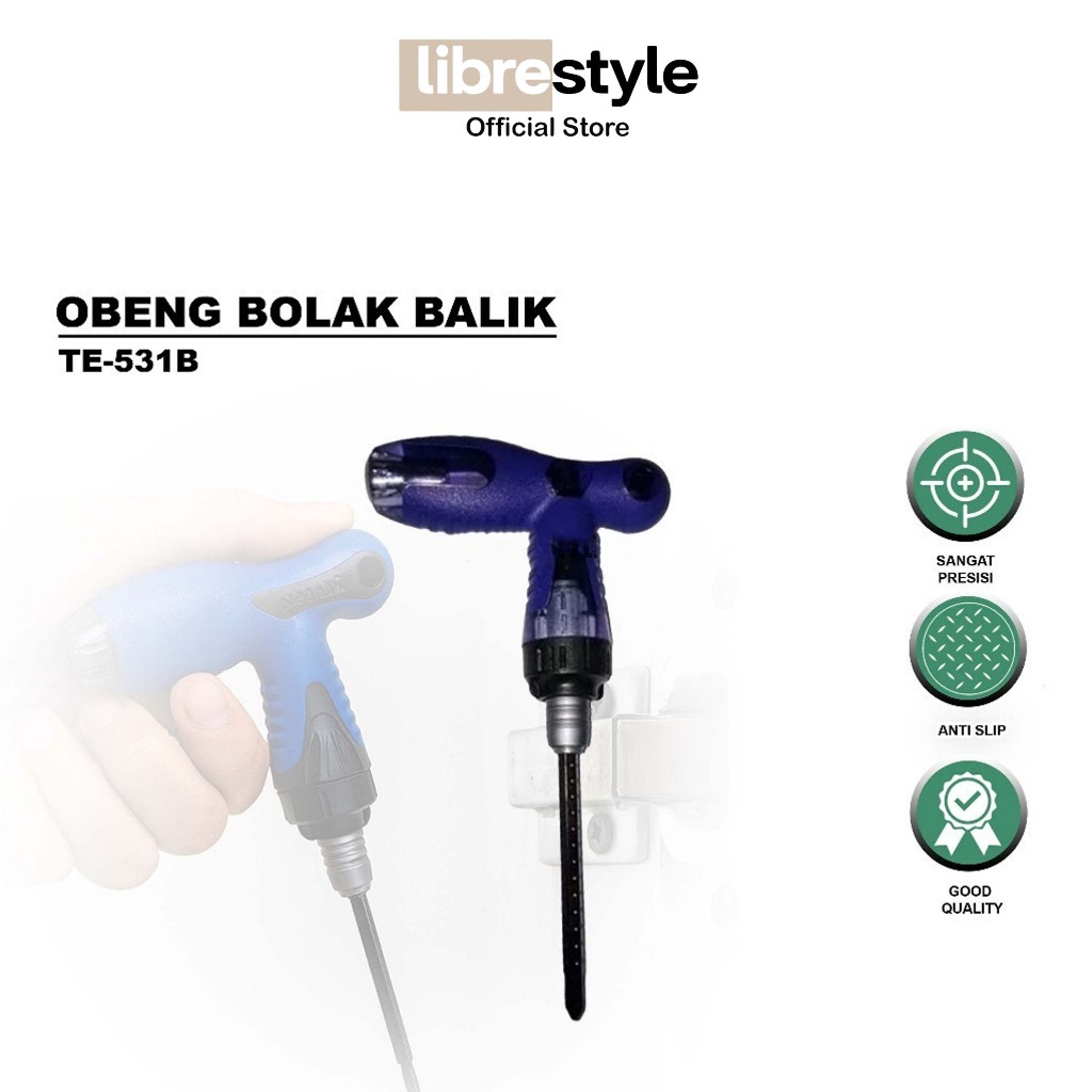 TELIJIA TE-531B OBENG BOLAK BALIK - SCREWDRIVER OBENG BERKUALITAS BOLAK BALIK ORIGINAL