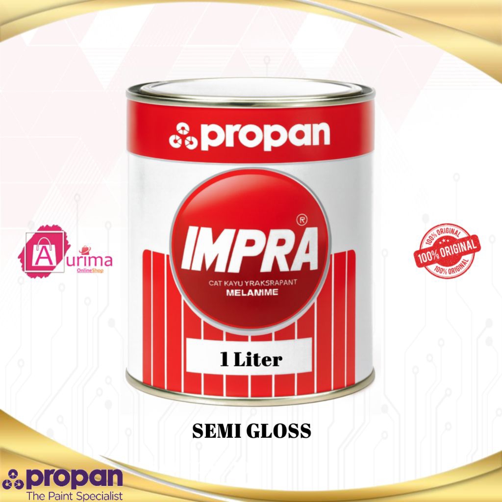 CAT PROPAN IMPRA MELAMIN SEMI GLOSS NC CAT FINISHING UNTUK KAYU 1 LITER