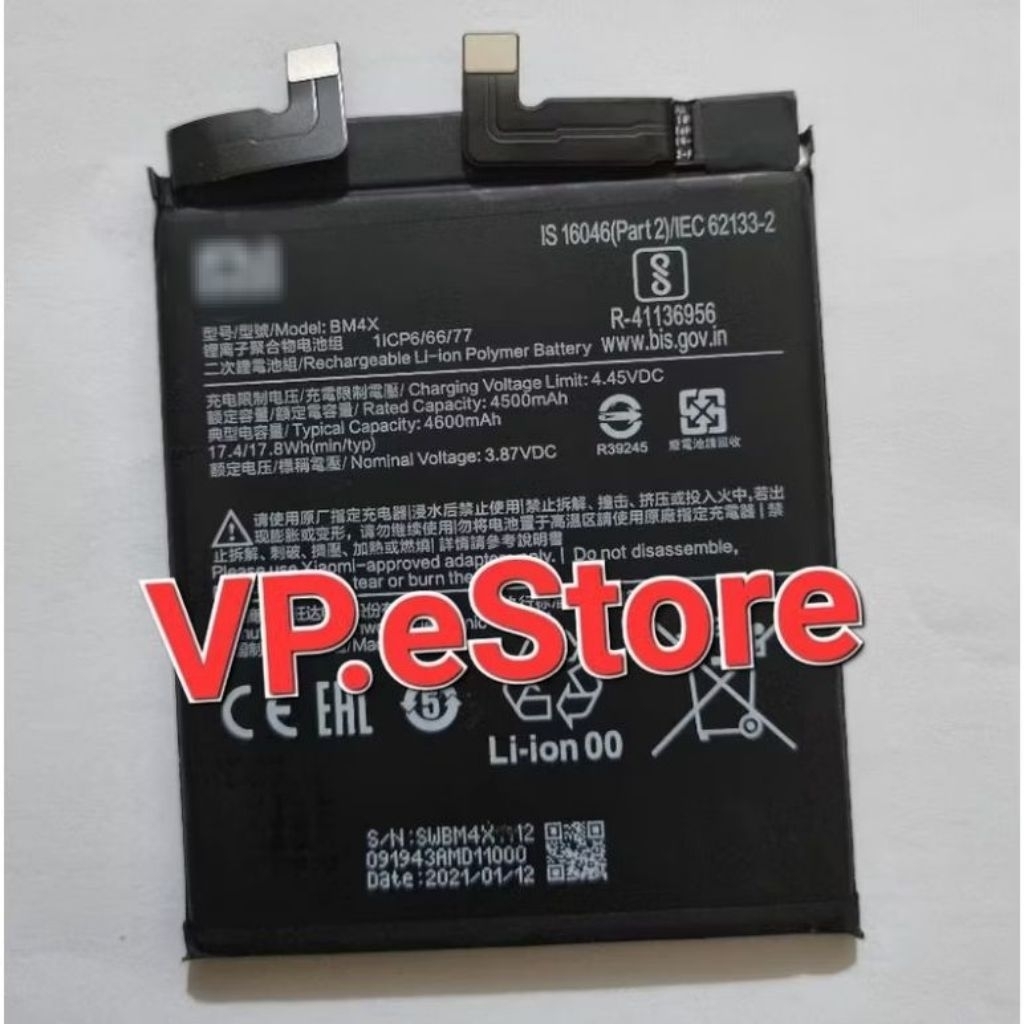 Baterai Batre HP XIAOM Mi 11 5G Model Batrei Battery BM4X BM-4X