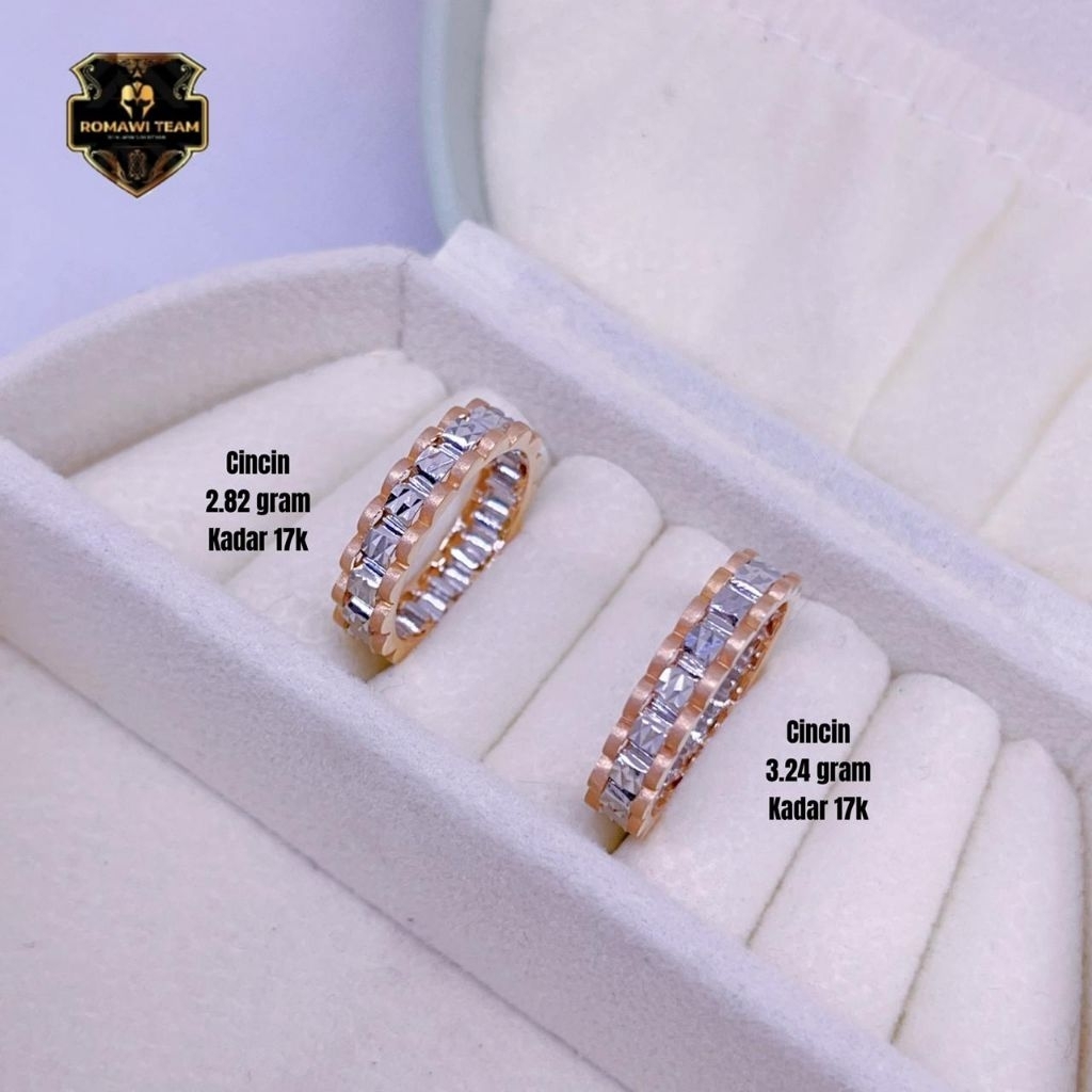 cincin fashion terbaru 3.24 gram 750/17k