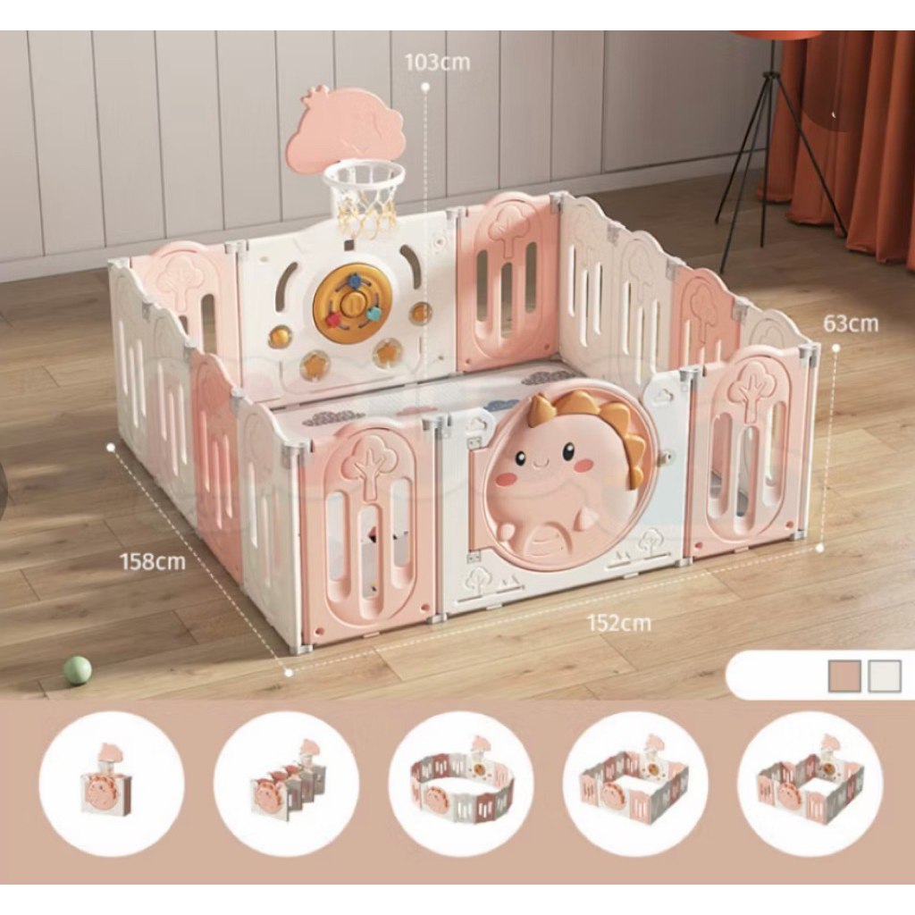 ToysZoona KISUBO Baby Play Fence Pagar Bayi Fence Pagar Anak