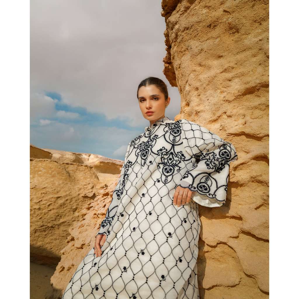 [RAYA] Heaven Lights - Azalea Embroidery Dress - Gamis Wanita