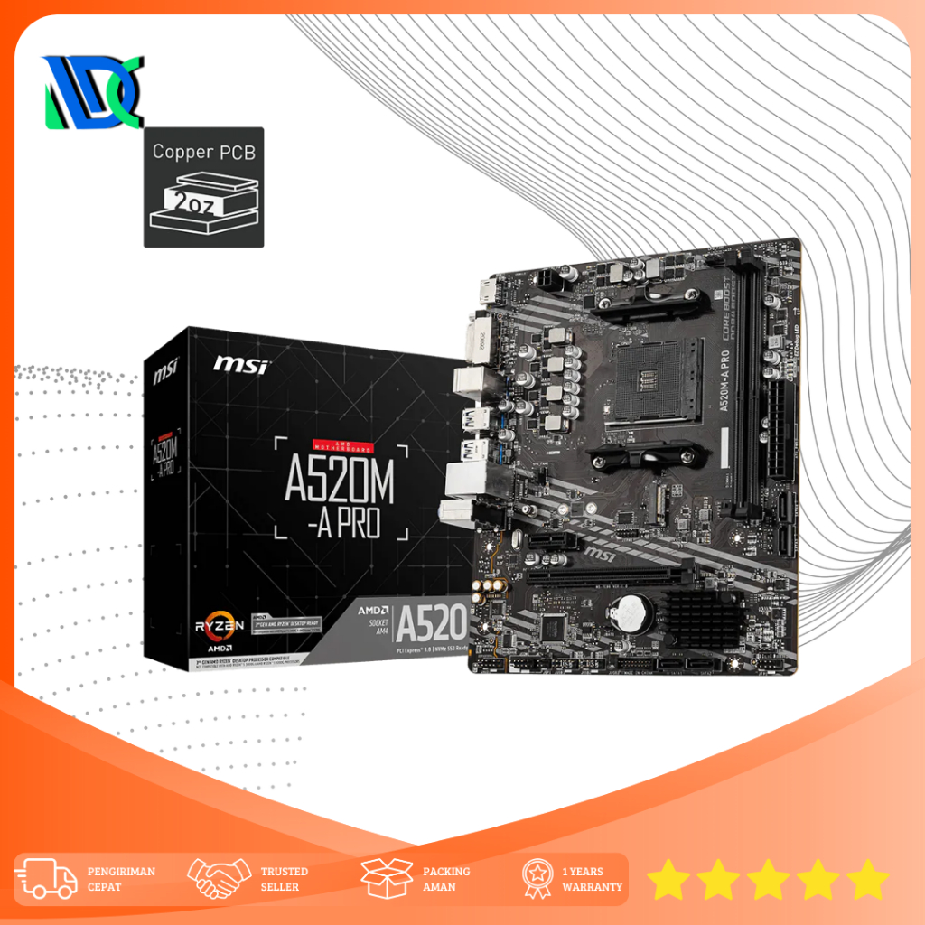 MSI A520M-A Pro Motherboard AMD A520 Chipset