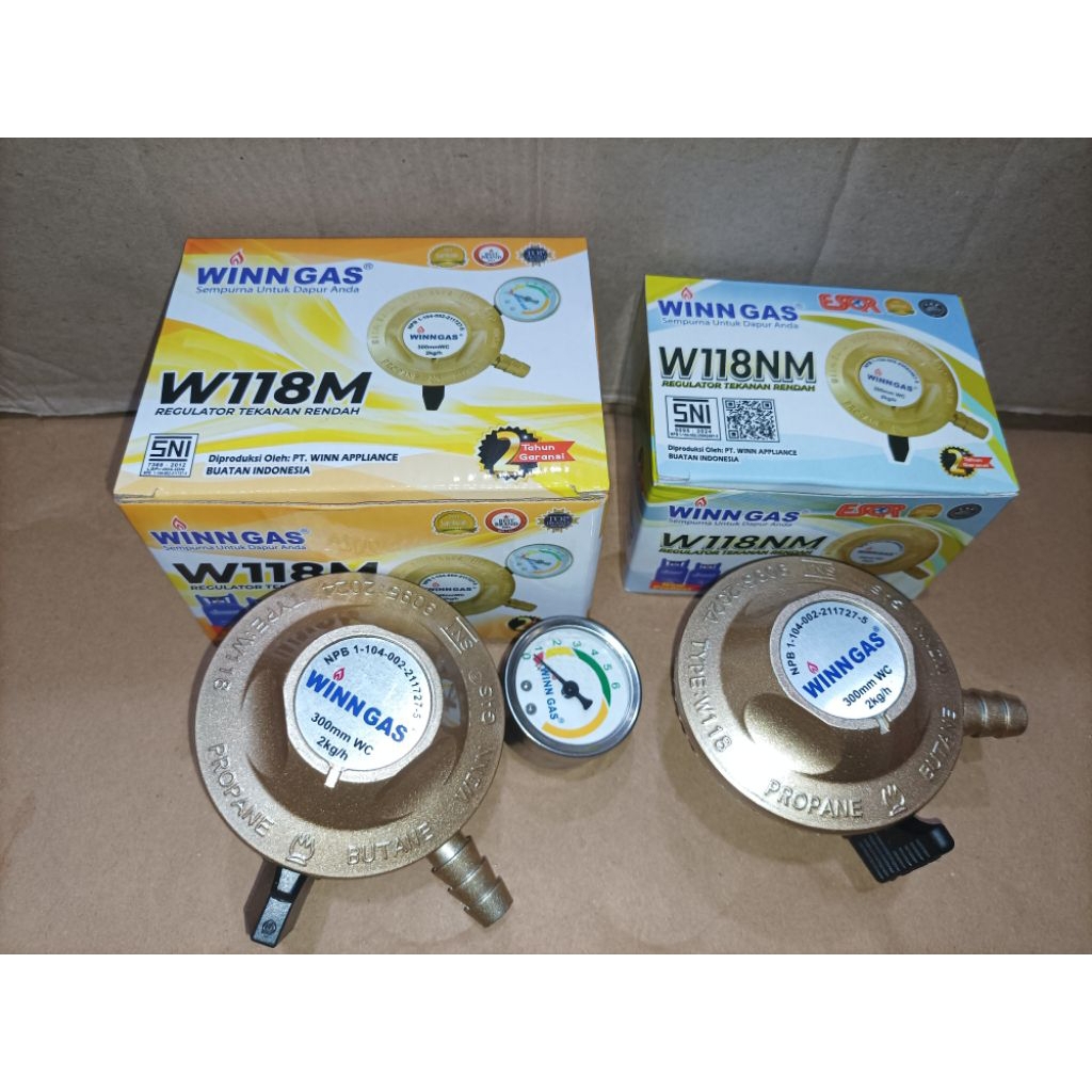 Regulator WINN GAS W118M dan W118NM kepala regulator gas