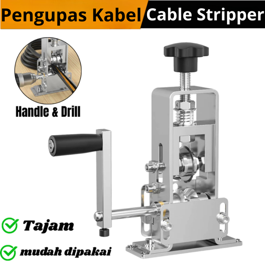 Mesin Pengupas Kawat Kabel Manual / Elektrik 1-25mm Alat Kupas Kabel Tembaga