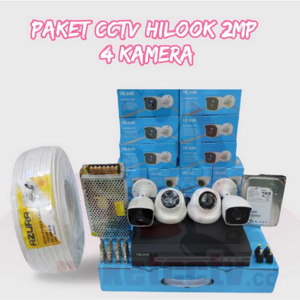 Paket kamera cctv Hilook  Turbo HD 4 kamera