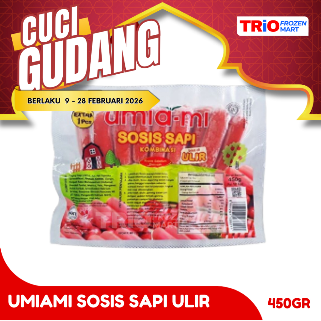 Umiami Cocktail Sosis Sapi Ulir 50pcs 450gr