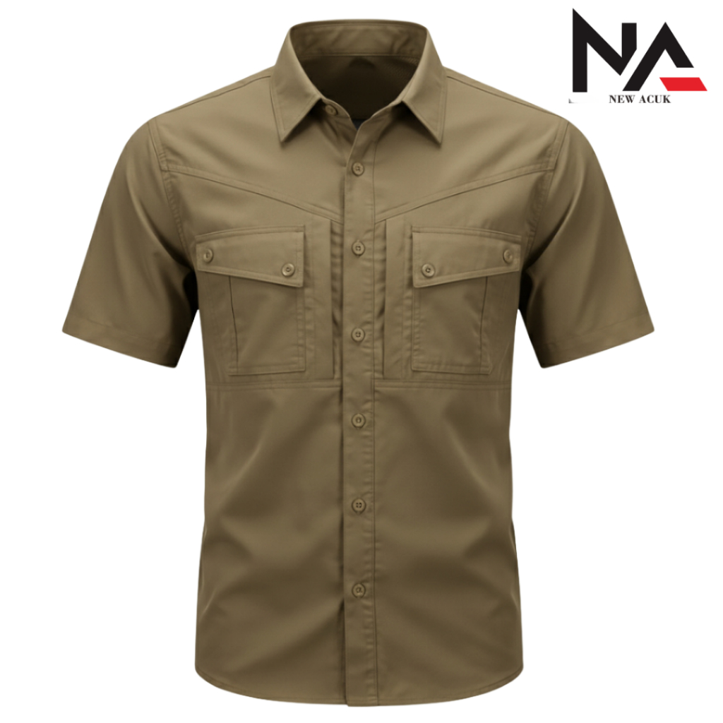 Kemeja paspampres Lengan Pendek / Kemeja Baby canvas / Kemeja Kerja