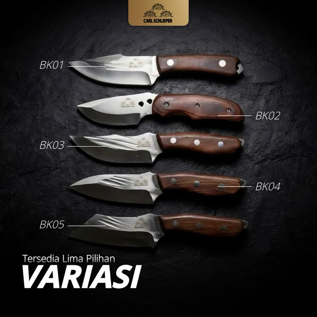 CARL SCHLIEPER Super Survival Bushcraft Knife Hunting Knife-Pisau Outdoor Camping Full Tang