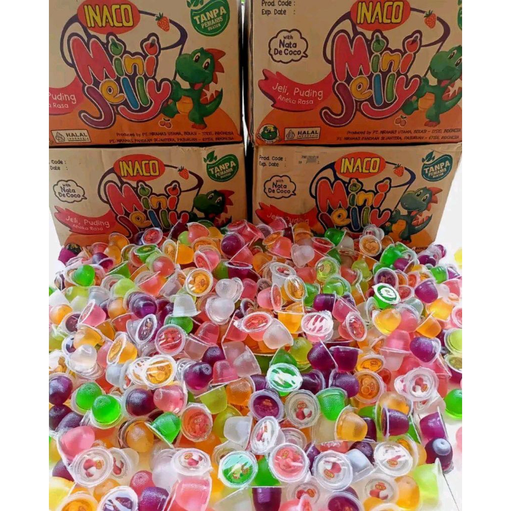 Jelly Inaco 10kg dengan Rasa Buah Mix, Tanpa Pemanis Buatan