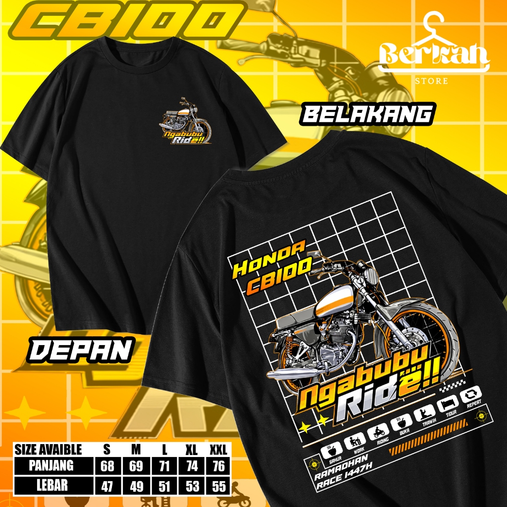 Kaos Motor CB100 Ngabuburide // Kaos CB 100 // Baju CB 100 // CB 100