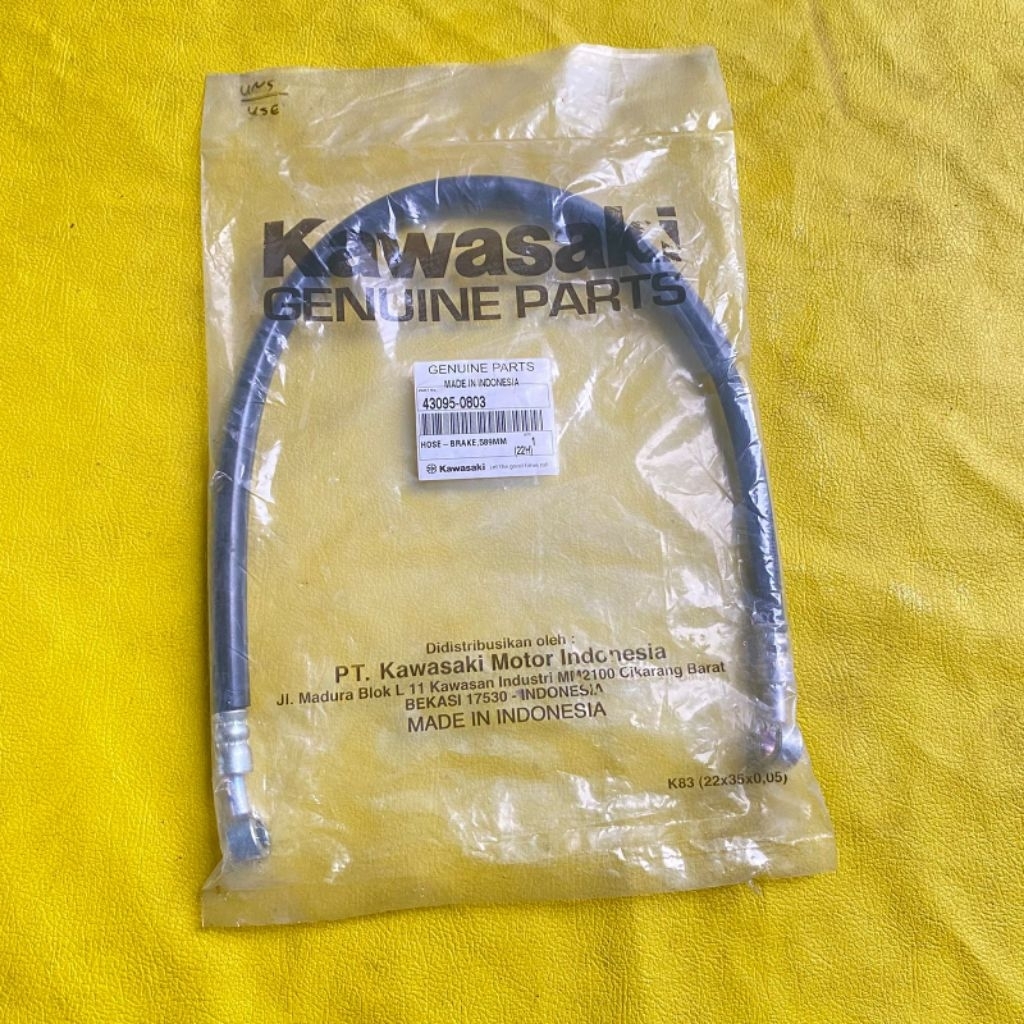 Selang minyak rem belakang kawasaki KLX BF L original 43095-0803