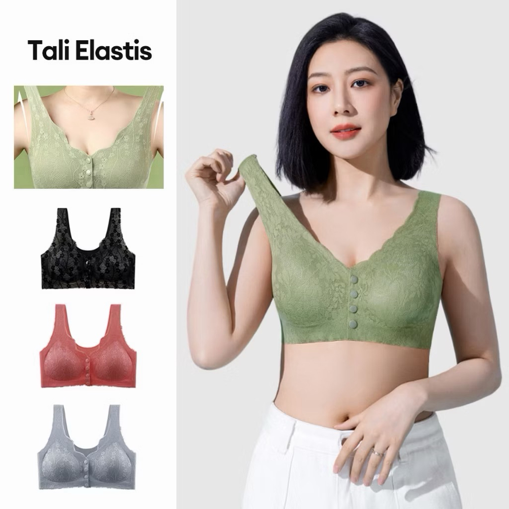 3PCS BRA KANCING DEPAN FULL EMBOSED MEWAH DAN ELEGAN PREMIUM BRANDED OREO 6040 ORIGINAL CUP B-C BH B