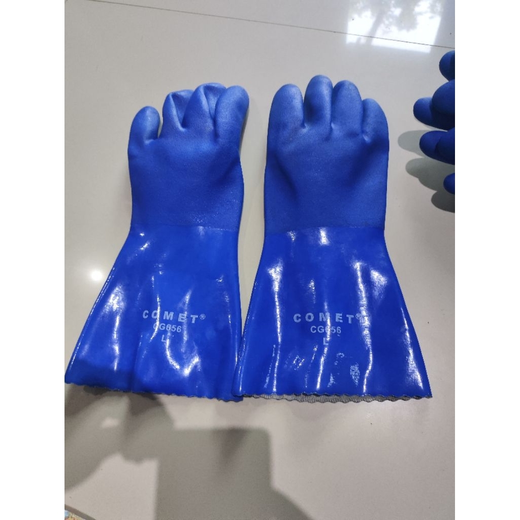 Sarung tangan PVC sarung tangan karet tebal second