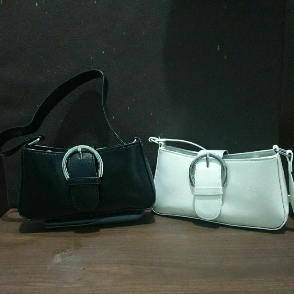 TasKulitPU/TasKetiakEleganPutih&Hitam