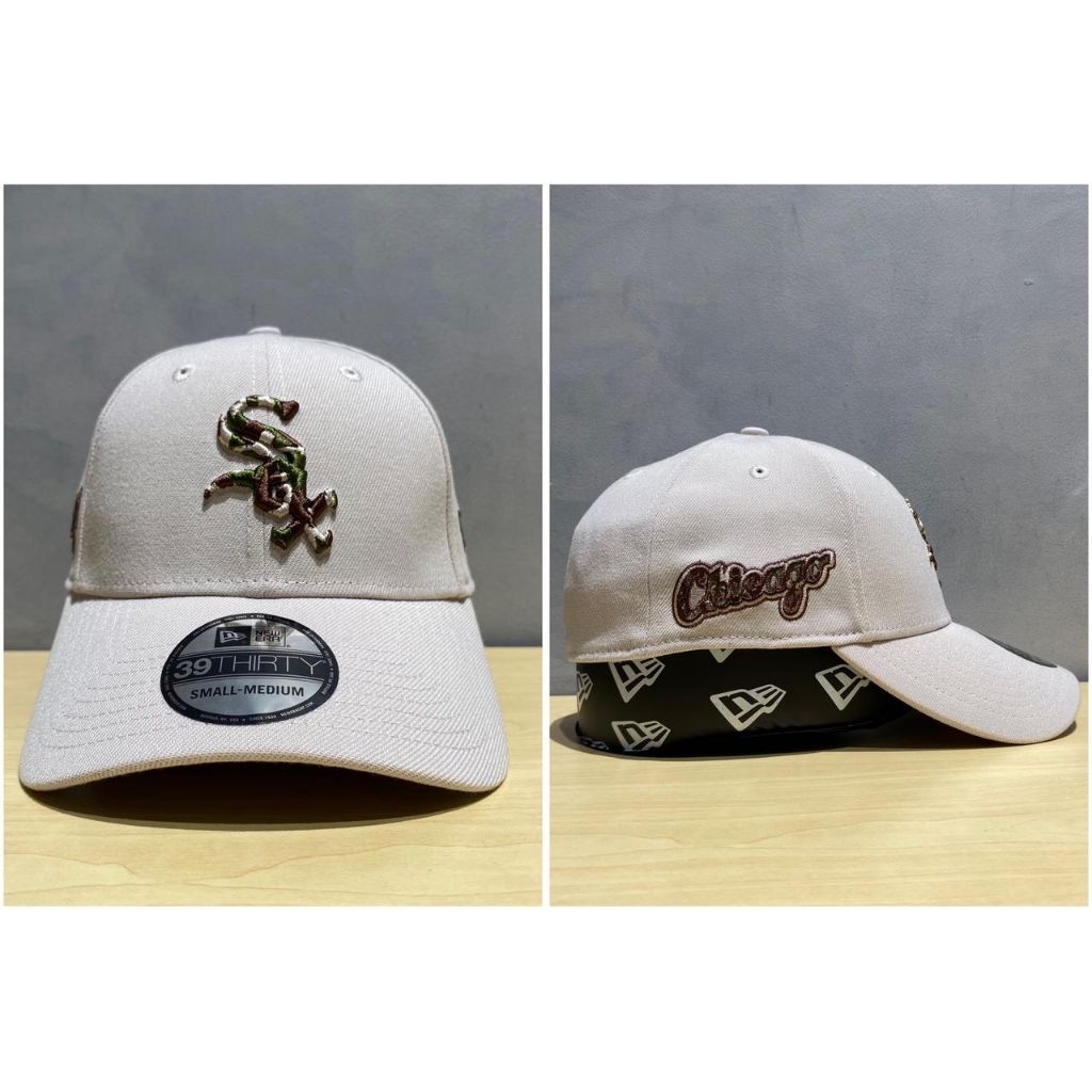 Topi Original New Era SOX Chicago 39Thirty - Putih