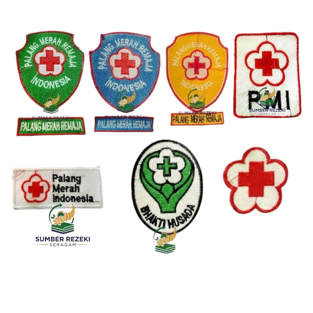 ​"Bet Bordir PMR & PMI Lengkap - Atribut Logo PMR Mula Madya Wira & Bhakti Husada"