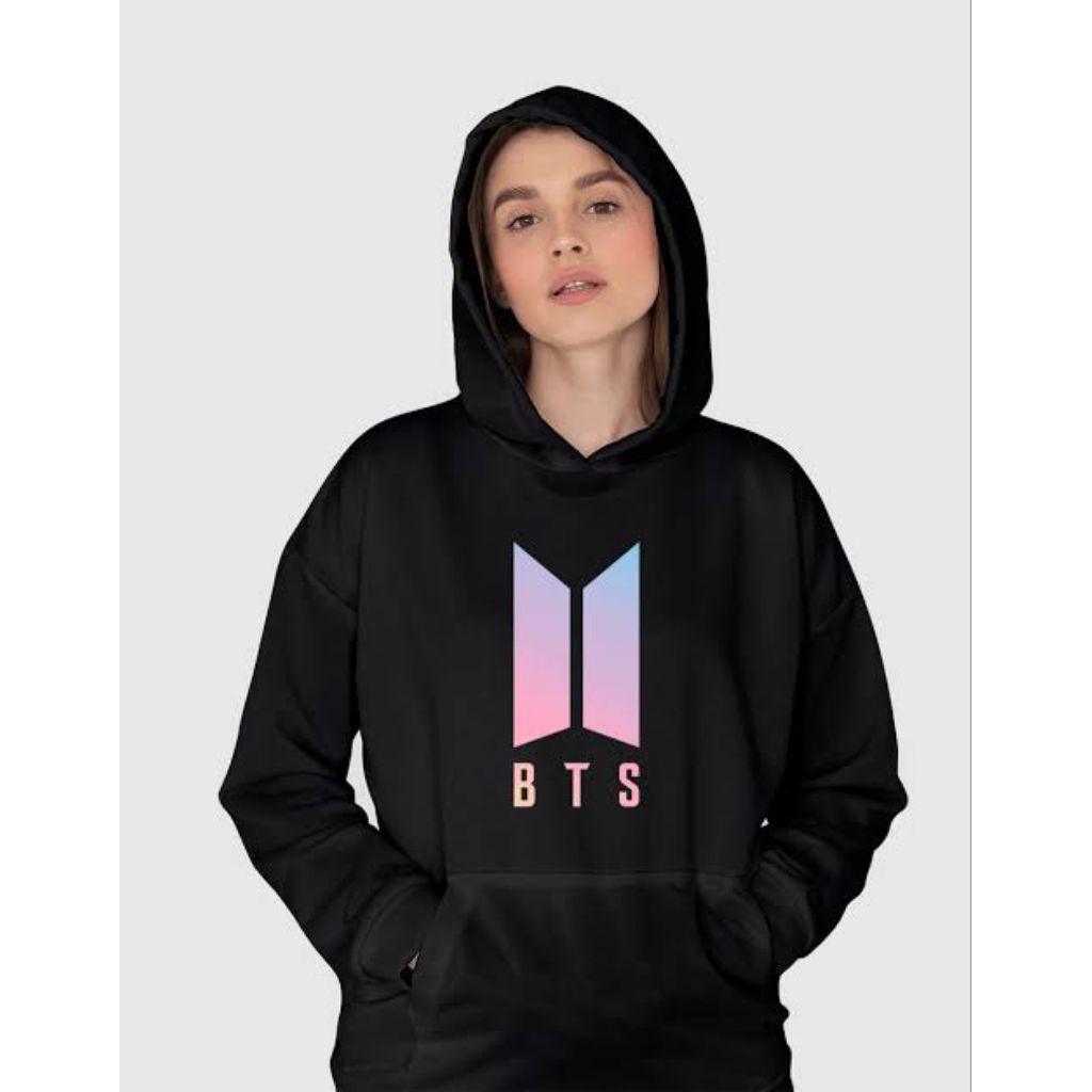 Jaket Hoodie sablon BTS new/Jaket viral/Jaket dewasa pria wanita/Jaket logo motif