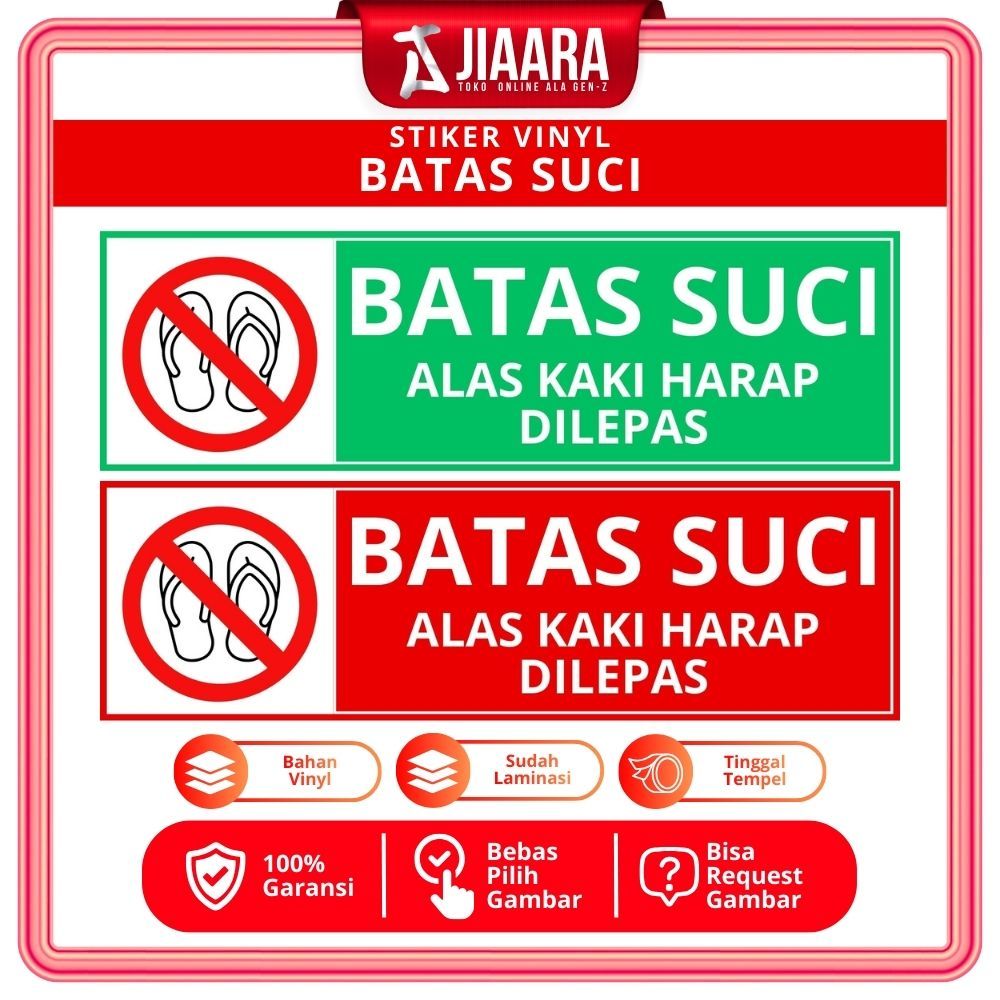 [JIAARA] Custom Stiker Vinyl Anti Air Batas Suci