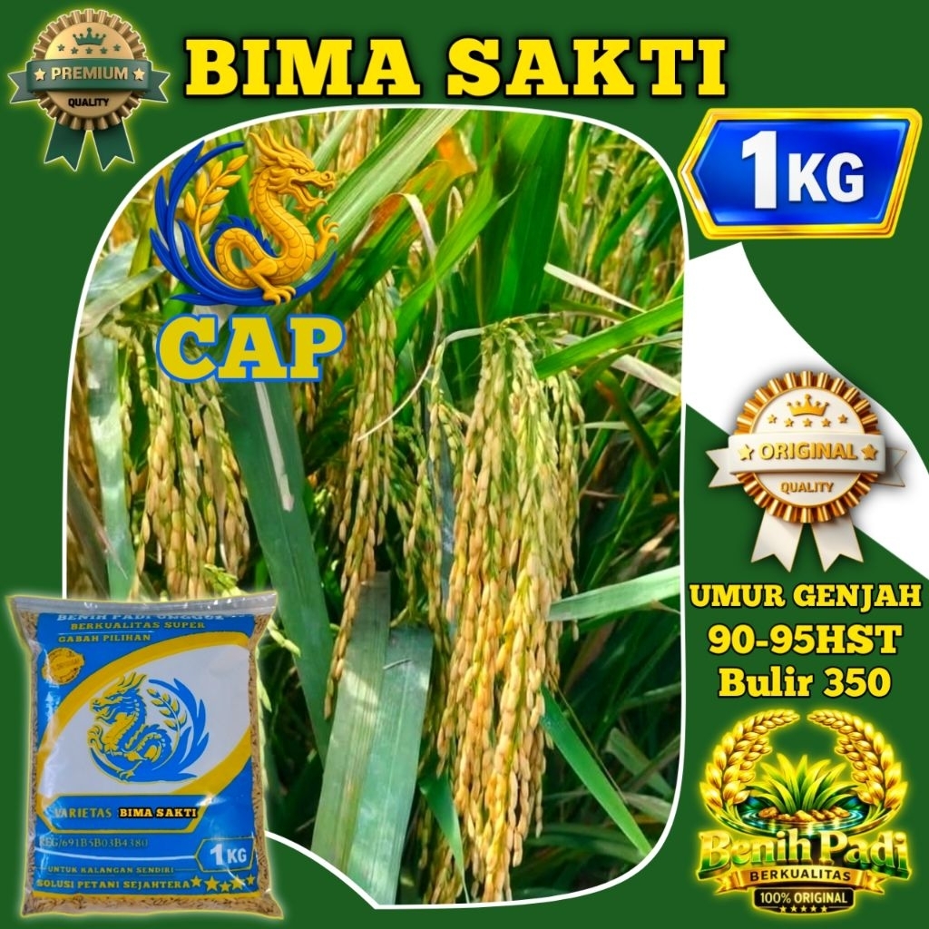 Benih Padi Ciherang Bima Sakti Cap Naga Kemasan 1kg