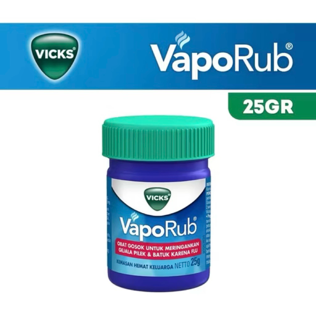 VICKS VAPORUB 25 gr - Balsem hangat / balsem flu / balsem anak dan dewasa