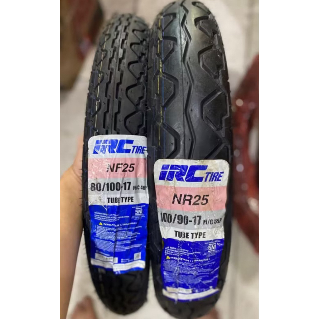 BAN LUAR IRC 80 100-17 NF25 & 100 90-17 NR25 TUBE TYPE