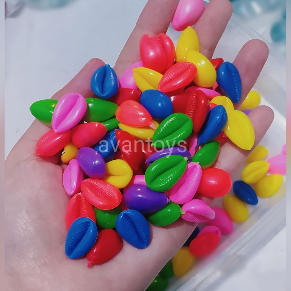 100 PCS BIJI CONGKLAK WARNA WARNI