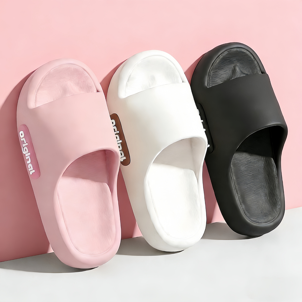 Sandal Slide Korea "Original" Unisex Tebal Super Empuk - Sandal Rumah Indoor Outdoor
