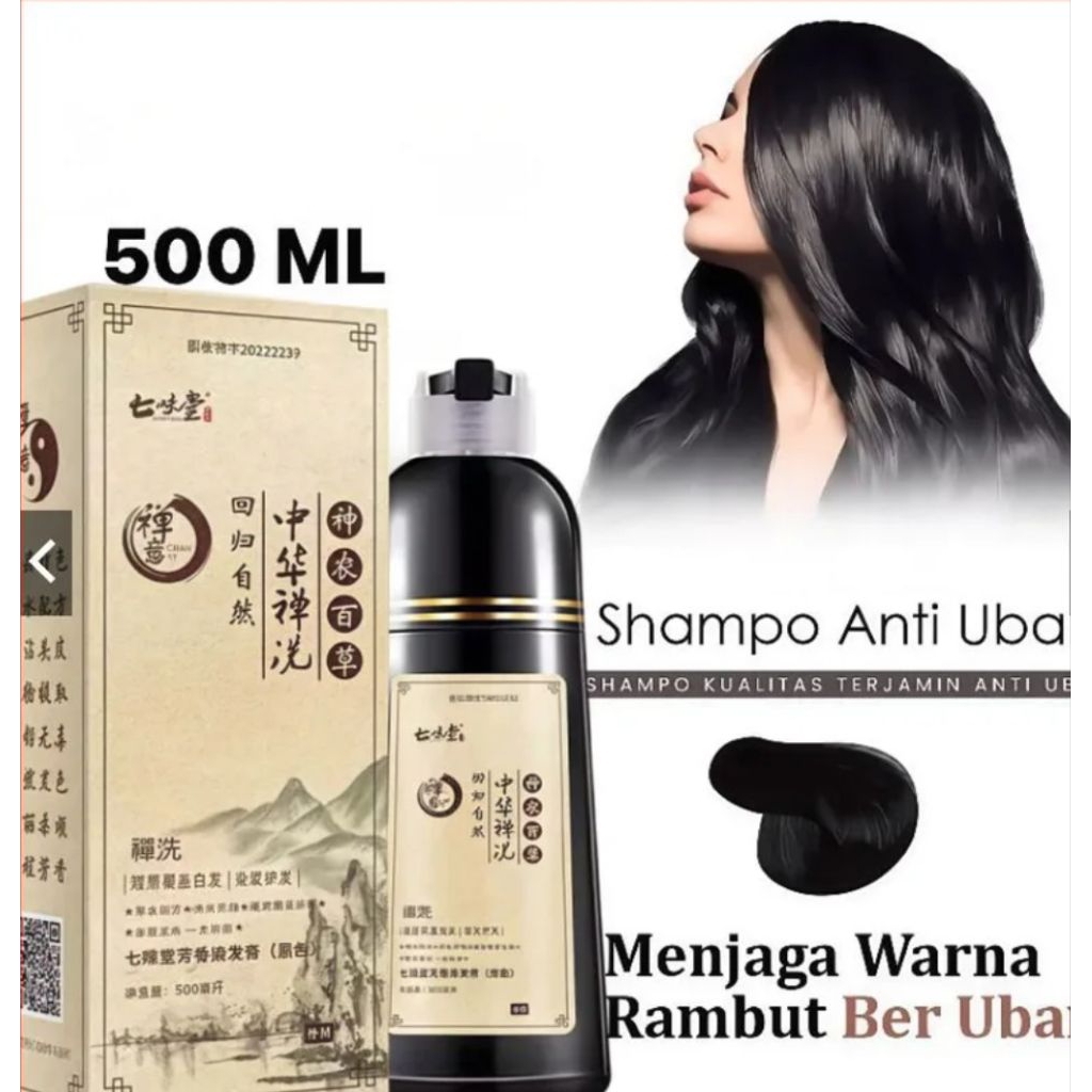 Shampo penghitam rambut Zein size 500 ml hitam natural