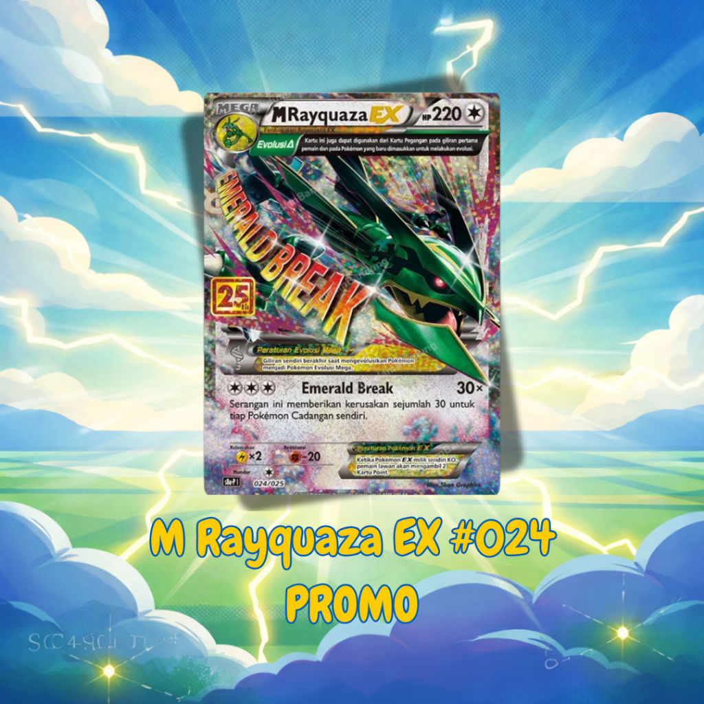 Pokemon TCG Indonesia M Rayquaza EX Promo #024 25th Anniversary Collection